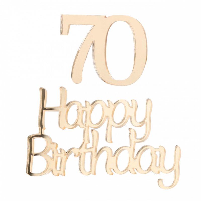 Napis Happy Birthday+70 Plexi [10kompletów]