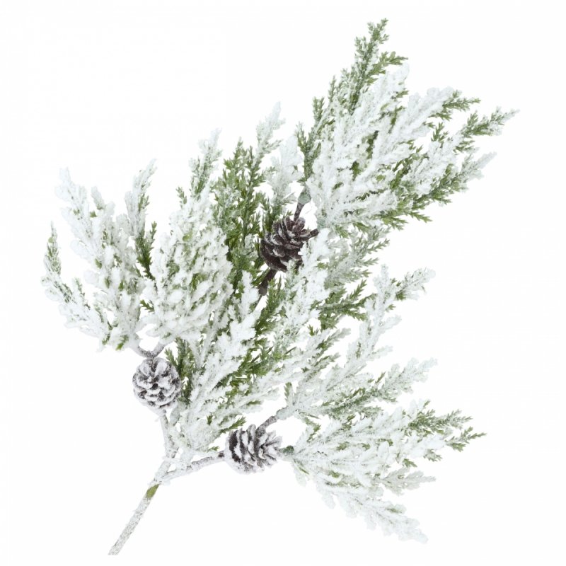 Gałązka Ośnieżona/Szyszki 37cm KR1898 [8szt]