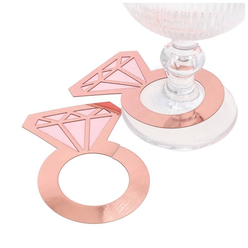 Pierścionek Na Kieliszek Rosegold-Róż [10kompl]
