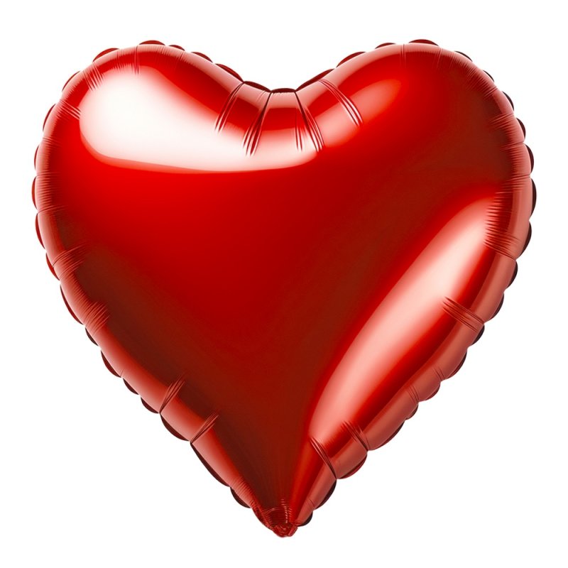 Balon Foliowy Serce Czerwone 45cm [ Komplet 20szt ]