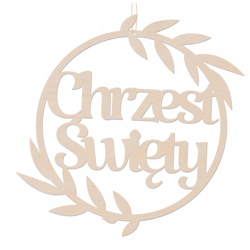 Łapcz Chrzest Święty Listki Sklejka [3szt]