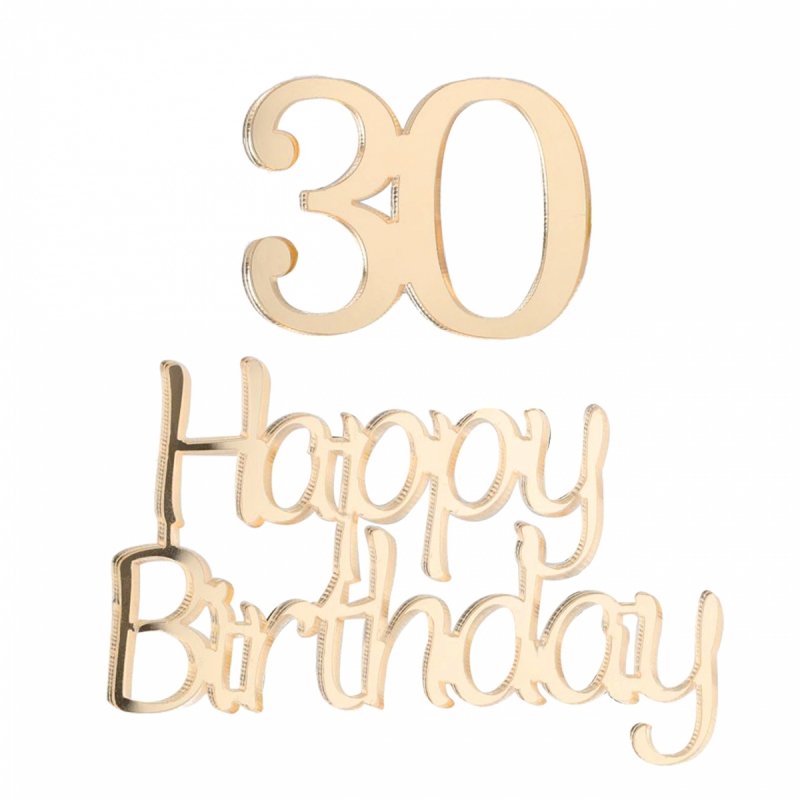 Napis Happy Birthday+30 Plexi [10 kompletów]