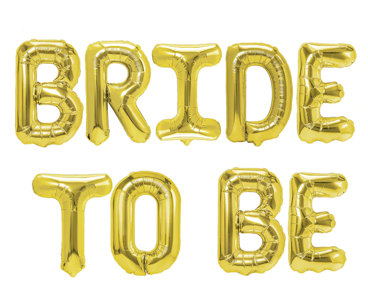 Balony Foliowe Bride To Be Złoto [ 5 Opakowań ]