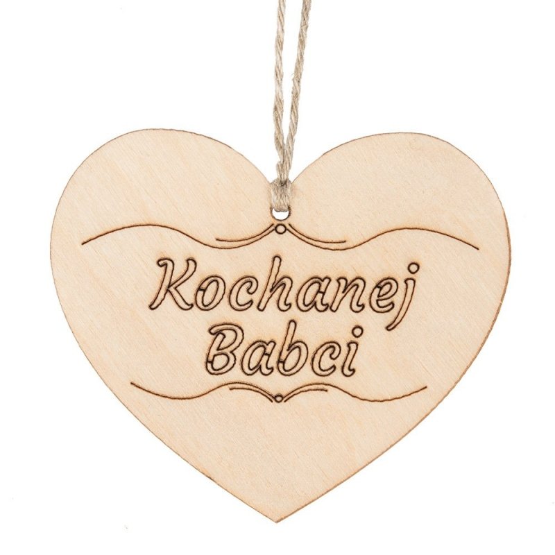Zawieszka Serce Fale Kochanej Babci [Komplet 100szt]