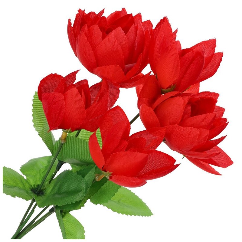 Bukiet Dekoracyjny Czerwone Kwiaty [ Komplet 200 sztuk ]