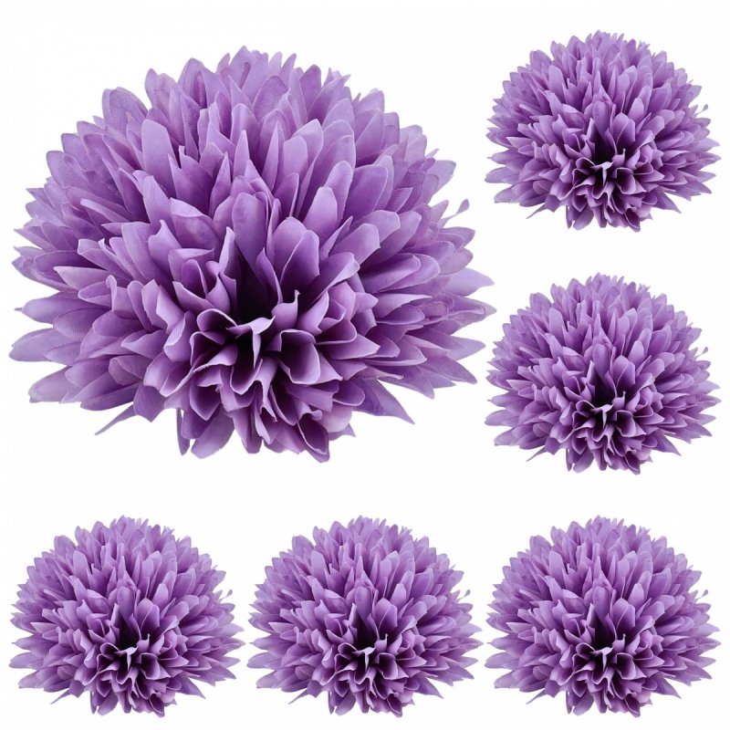Główki Chryzantema 8cm 6szt Fiol KR1838A [5opak]
