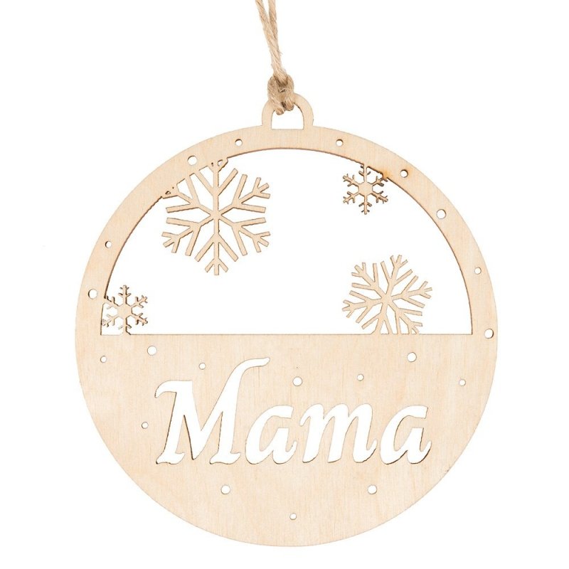 Bombka Mama Śnieżynki Sklejka 8cm [ 100 sztuk ]