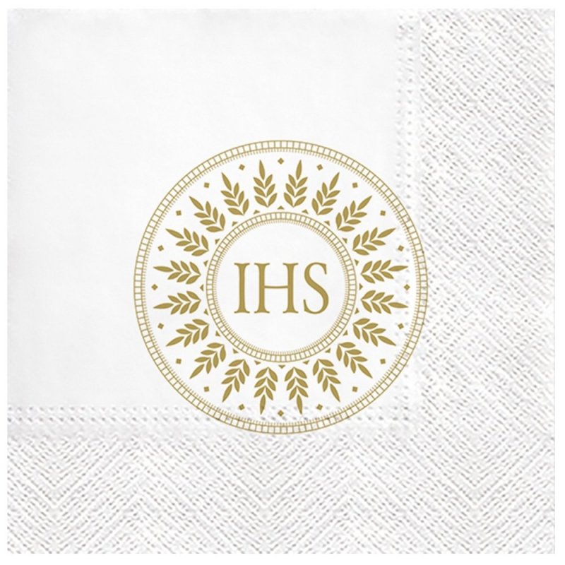 Serwetka IHS Złota.