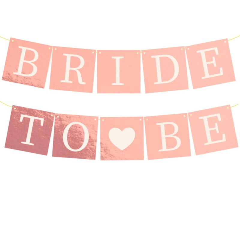 Baner Bride To Be Serce Beermata-Rosegold [5opak]