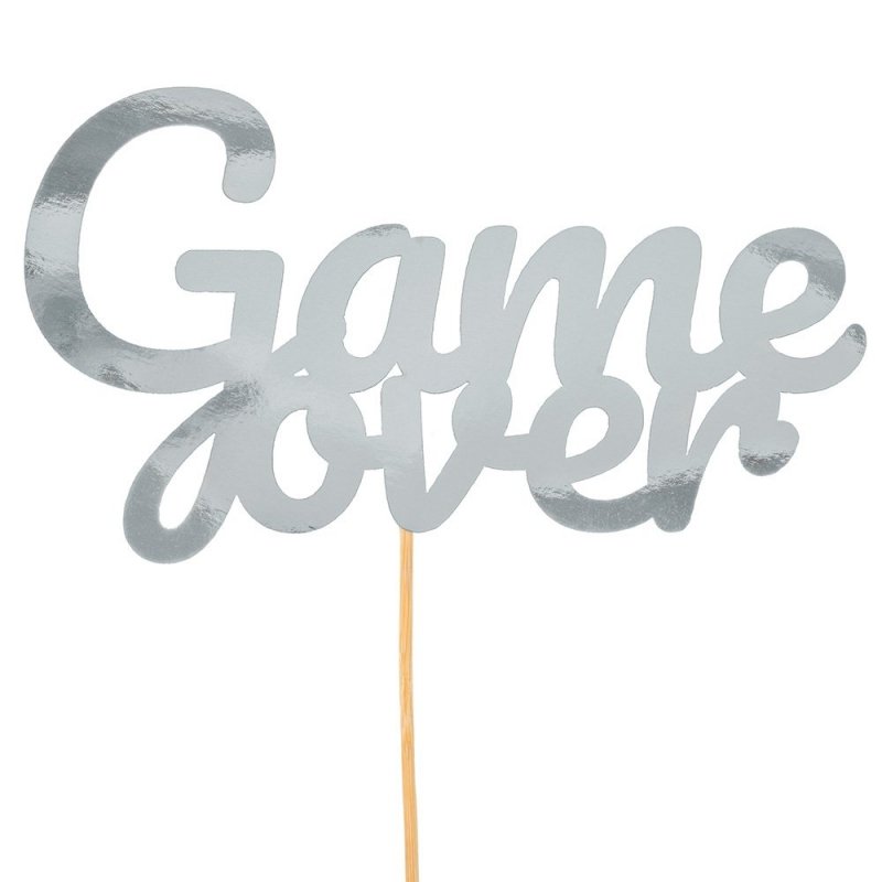 Topper Game Over Srebro [ 200szt ]