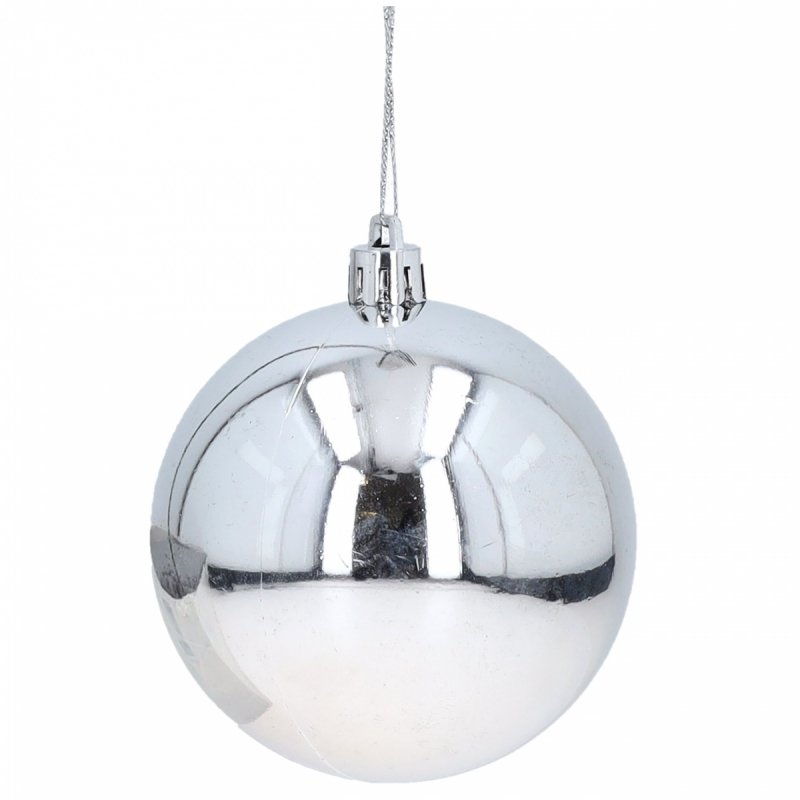 Bombki 12szt 6cm Srebro KR1202E [25op]