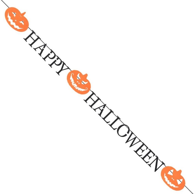 Baner Napis Happy Halloween z 3 Dyniami [ Komplet 10 opakowań ]