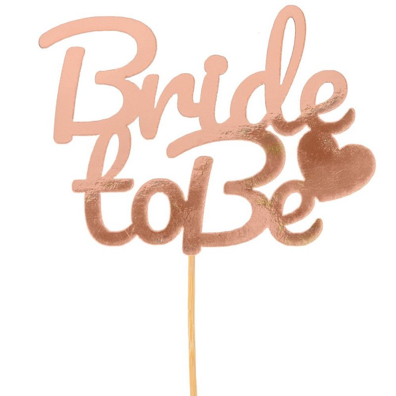 Topper Bride To Be Napis Z Sercem RoseGold [ 200szt ]