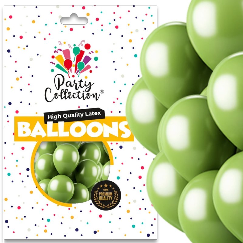 Balony Vintage Zielone Jabłuszko 14" 50szt KR649-15 [5opak]