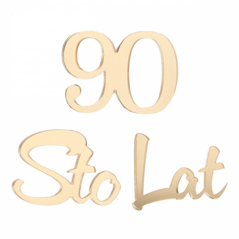 Napis Sto Lat+90 Plexi [10kompletów]
