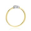 Pierścionek złoty 585 z brylantem 0,1ct serce BC-041