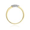 Pierścionek złoty 585 z brylantami 0,11ct zaręczynowy W-427