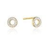 Kolczyki złote 585 z brylantami 0,13ct CK-14