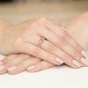 Pierścionek złoty 585 z brylantami 0,03ct ametystem 0,50ct W-2