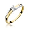 Pierścionek złoty 585 z brylantem 0,12ct zaręczynowy W-246