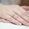 Pierścionek złoty 585 z brylantem 0,12ct zaręczynowy W-55