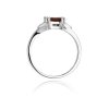 Pierścionek złoty 585 z brylantami 0,06ct granatem 1,30ct W-40B