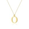 Łańcuszek złoty 585 literka N brylant 0,005ct zawieszka