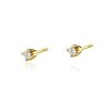 Kolczyki złote 585 brylantami 0,16ct KO-34