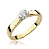 Pierścionek złoty 585 z brylantem 0,25ct W-223b zaręczynowy