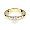 Pierścionek złoty 585 z brylantem 0,15ct zaręczynowy W-256