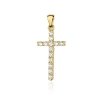 Zawieszka złota 585 krzyżyk z brylantami 0,39ct K-6