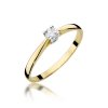 Pierścionek złoty 585 z brylantem 0,15ct zaręczynowy W-335