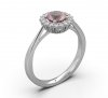 Pierścionek złoty 585 z morganitem i brylantami 0,136ct BR-112