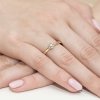 Pierścionek złoty 585 z brylantem 0,04ct zaręczynowy W-187