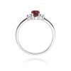 Pierścionek złoty 585 z brylantami 0,08ct rubinem 0,60ct W-264