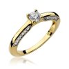 Pierścionek złoty 585 z brylantami 0,44ct W-9 zaręczynowy