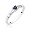 Pierścionek złoty 585 z brylantami 0,04ct szafirem 0,15ct BC-024