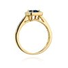 Pierścionek złoty 585 z brylantami 0,19ct szafirem 0,60ct W-403