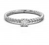 Pierścionek złoty 585 brylant 0,11ct zaręczynowy BR-114