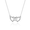 Łańcuszek złoty 585 serduszko z brylantami 0,015ct C-24