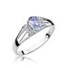 Pierścionek złoty 585 z brylantami 0,05ct tanzanitem 0,40ct W-5