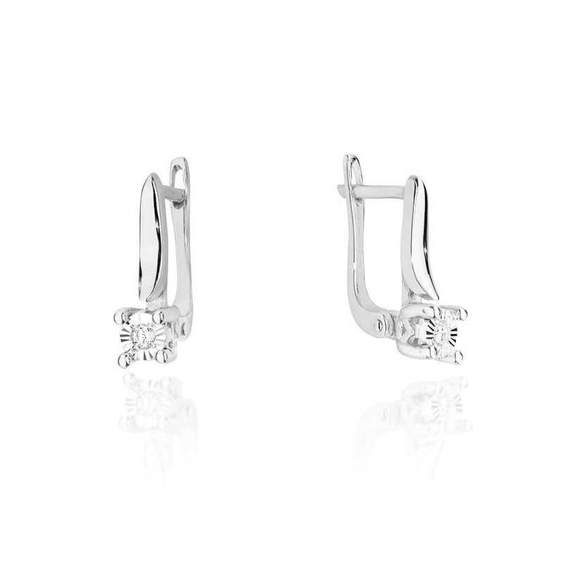 Kolczyki złote 585 z brylantami 0,06ct KO-65 