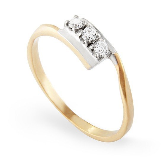 ARTES-Pierścionek z brylantem 0,11ct AB-88