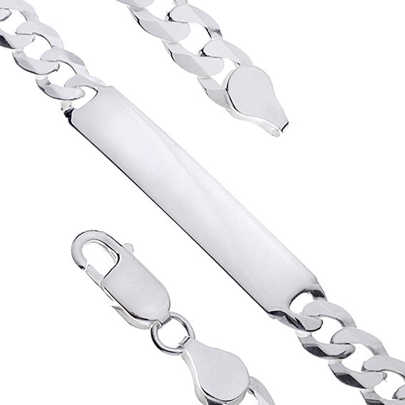 Bransoletka srebrna 925 pancerka z blaszką 22cm 14,8g