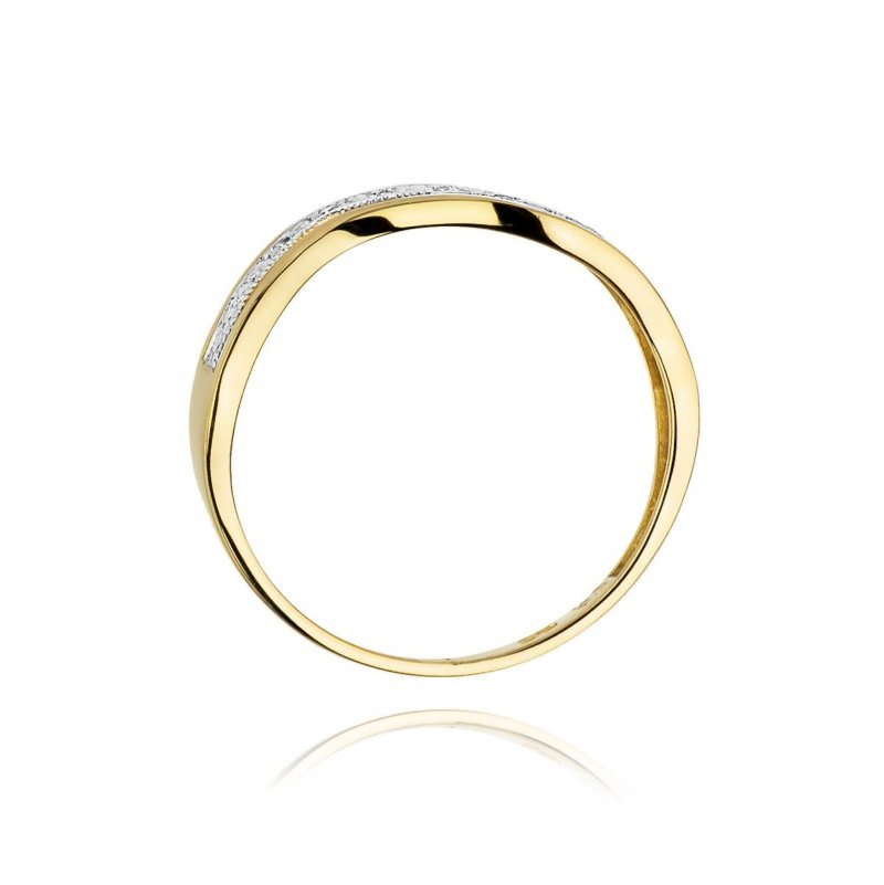 Pierścionek złoty 585 z brylantami 0,06ct W-116