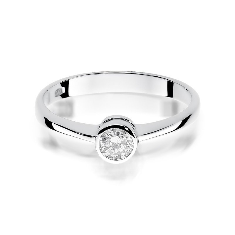 Pierścionek złoty 585 z brylantem 0,25ct W-224b zaręczynowy