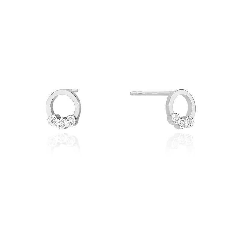 Kolczyki złote 585 z brylantami 0,05ct CK-20