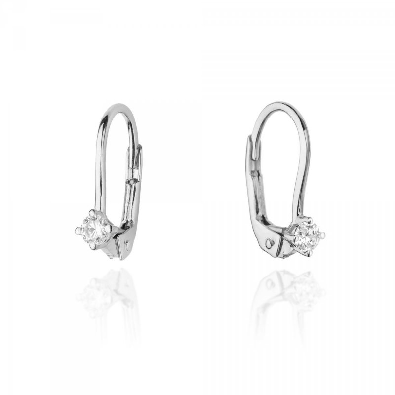 Kolczyki złote 585 z brylantami 0,14ct KO-57 