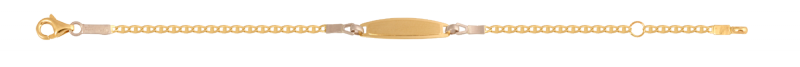 Bransoletka złota 585 blaszka pod grawer dla dziecka 12,5-14cm