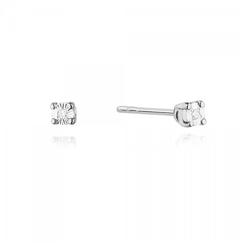 Kolczyki złote 585 z brylantami 0,02ct KO-58